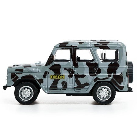 Metal machine "UAZ Hunter. OMON ", inertia, 1:43-1