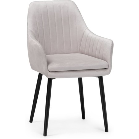 Stool on the metal frame Rainer MR -28 Metal/velor, black/gray 57x57x86 cm