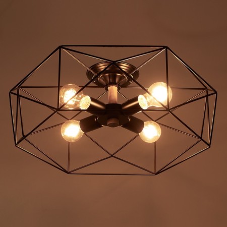 Chandelier 2231/4 E27 40W Black 57x50x18 cm Bayerlux-2