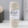 Knitting cord 100% polyester, width 4 mm 50m (ivory)