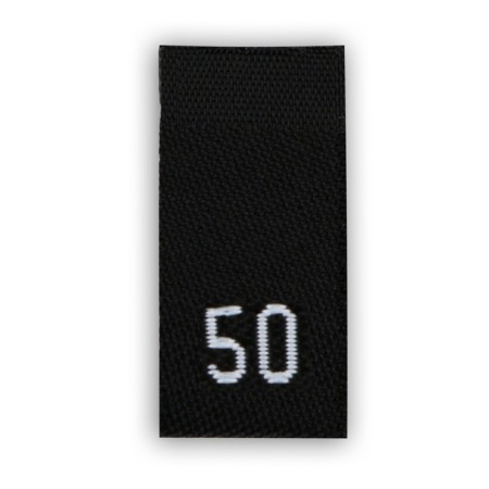Textile strip “50”, 4.6 x 1.1 cm, black color-2