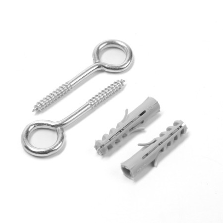 Shurup-ring, tundra, with dowel, 4x50 mm, white zinc, 6 pcs-2