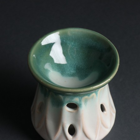 Aroma lace ceramics "Long sheet" Green 8.5x8.5x9.7 cm-4