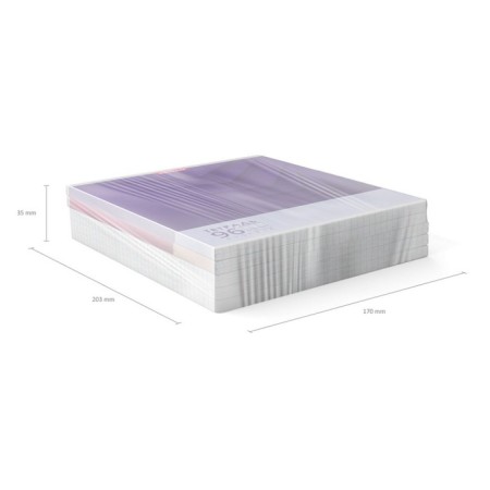 A notebook of 96 sheets in the Erichkrause Duotone Next cage, cover coated cardboard, output block, whiteness 100%, mix-12