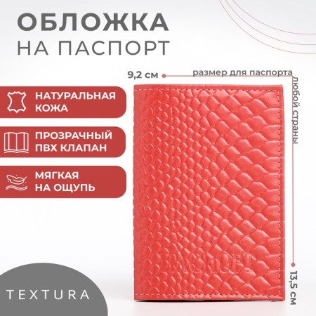 TEXTURA passport cover, tea rose color