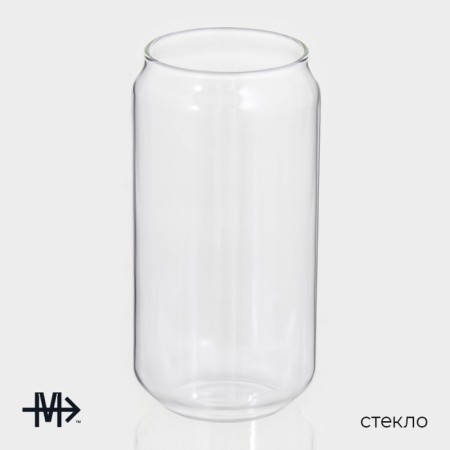 Brook glasses Magistro, 450 ml, 7.5 × 15 cm, set 2 pcs, glass, transparent-1