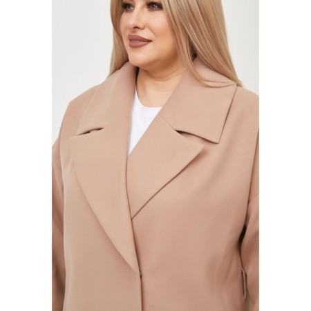 Female coat, size 58, beige color-5