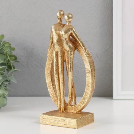 Souvenir Polystone "Two: Unity" Gold 32x11.5x6.5 cm-3