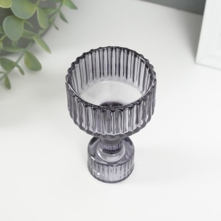 Glass of glass per 1 candle "Cup" gray d = 2.5 cm 6x6x10 cm-3