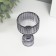 Glass of glass per 1 candle "Cup" gray d = 2.5 cm 6x6x10 cm