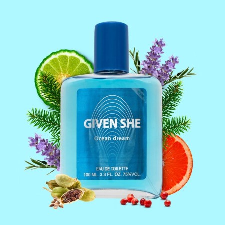 Toilet water for men Given She Ocean Dream, based on Givenchy Blue Label, 100 ml