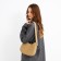Women's bag on one shoulder, on lightning, beige color