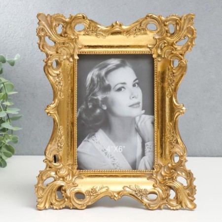 Photo frame Polystone 10x15 cm "Evening" gold 23.5x19.5 cm