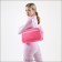 Lightning bag, external pocket, textura, pink color