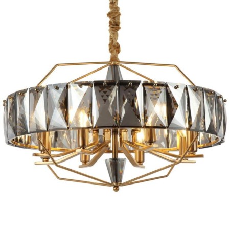 Crystal Suspended chandelier Avenue 8xe14 40W, size 62x62x63-152 cm, bronze color-2