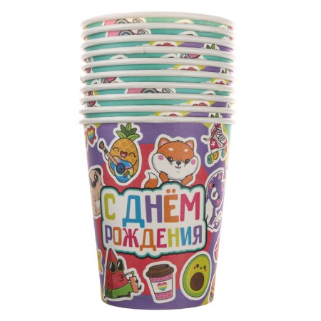 A set of paper dishes is a one -time "sticker DR", 10 glasses, 10 plates-4