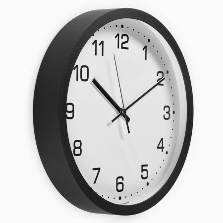 Wall clock, series: classic, smooth move, d-30.5 cm, black-1