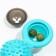A toy-vaguine on a suction cup for cats, with cat mint, 2 compartments, turquoise