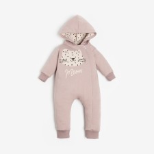A jumpsuit with a hood of crumb I am KISA, height 80-86 cm, lilac color