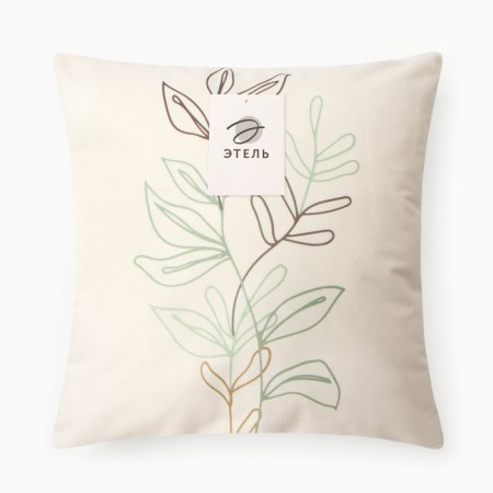 Case on the pillow Ethel "Flowers" 3 pcs, 40*40 cm, velor 100% p/e-7