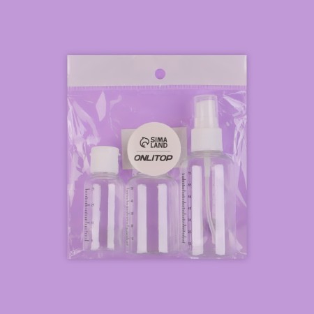 Storage set, 3 items, with a division scale, white/transparent color-8