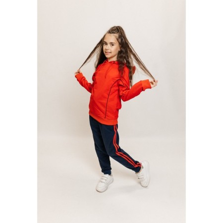 Sports suit for girls ise, height 158-164 cm, red color, blue-3