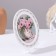 Panel-melting "Vase with roses", white, d = 20 cm, lacquer miniature