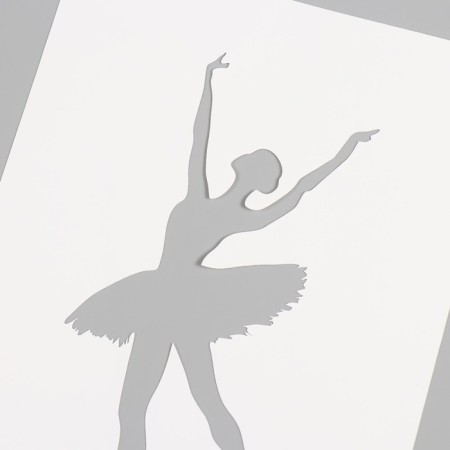Plastic stencil "Ballerina", 16x24 cm-2
