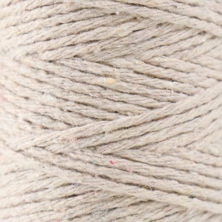 Knitting cord 100% cotton, width 1mm 100m 80g "Dairy" 10x4.2x4.2 cm-2