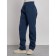 Warmed female trousers, size 42, dark blue color