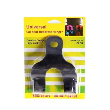 Killer-crunch on the headrest, two hooks, black-3