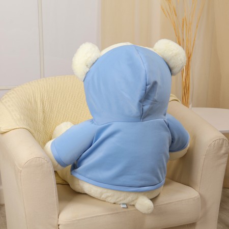 Soft toy "Bear" in a jacket, 95 cm, white color-4