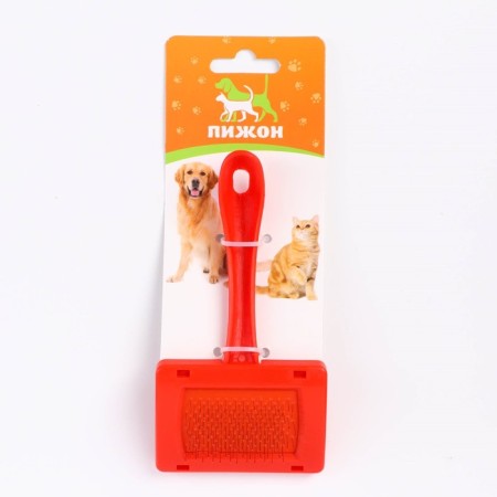 Pudder without drops curved, small, 7 x 14 cm, red-4