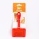Pudder without drops curved, small, 7 x 14 cm, red