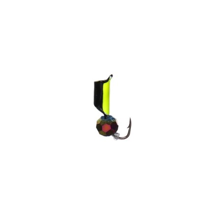 Mormyshka column black, lime abdomen + ball Granen chameleon, weight 0.8 g-1