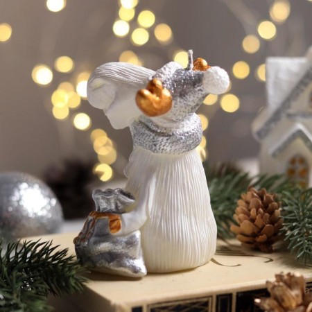 Decorative candle "Snow moose", 9.9x7.2x7.6 cm-1