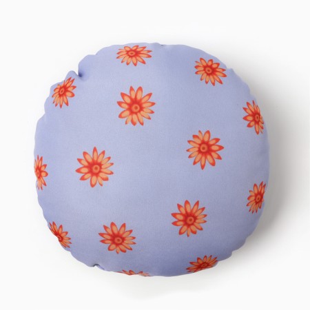 Pillow Decorative round Ethel "Girl with flowers" D = 30 cm, Gabardin, 100% p/e-2