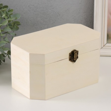 Casket Wood for painting "Small corners" Castle buckle 20x12x11 cm