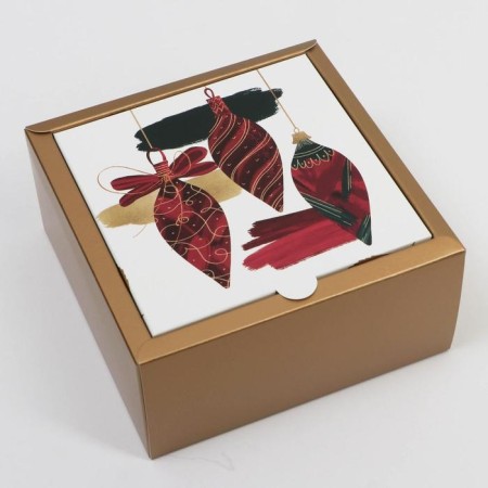 Folding box "Happiness in the New Year", 15 x 15 x 7 cm, New Year