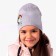 Hat for the girl is two-layer, the color is gray melange/unicorn, size 54-58