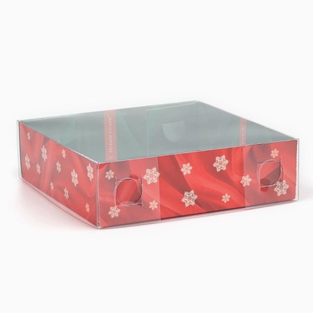 Makarun box “Happy New Year!”, Bant, 12 x 12 x 3 cm, New Year-1
