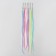 A set of curls, straight hair, on invisible, 32 cm, 6 strands, fluorescent, multi -colored