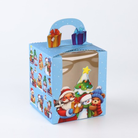 New Year's folding box "Children's New Year" 14 x 16 x 14 cm, New Year-1