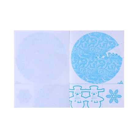 Set for design "Cut the snowflakes from paper - 1" 8 snowflakes, 2 garlands, 6 x 8 cm-5