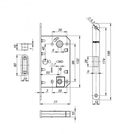 Latry magnetic ML96WC-50 WH, white-1