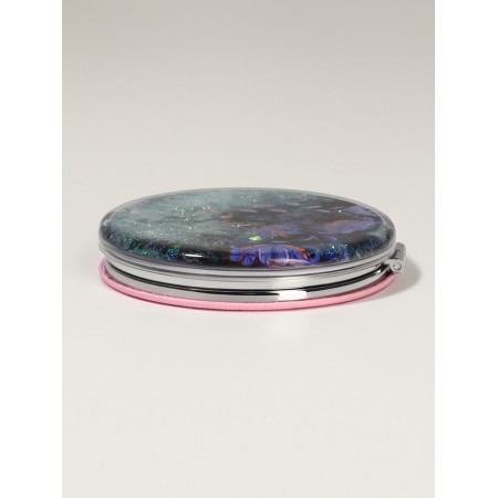 Mirror folding "flowers", d = 7.2 cm, with an increase, black/purple color-4