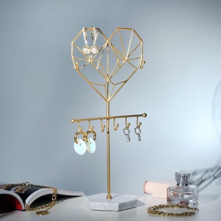 Star for jewelry "Heart" h = 33, base 10 cm, color gold-1