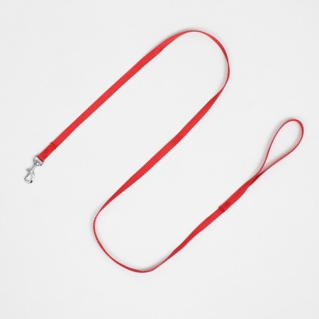 A set with a soft harness and a bow "anchor", size S, leash 120 x 1.5 cm, fire 23-42 cm, red-8