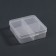 Organizer for decor, 4 sections, 6.7 × 6.7 × 2.3 cm, the color is transparent