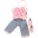 Set of clothes jeans, T-shirt and doll sneakers 45-50 cm